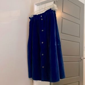 ZARA corduroy midi skirt 13-14